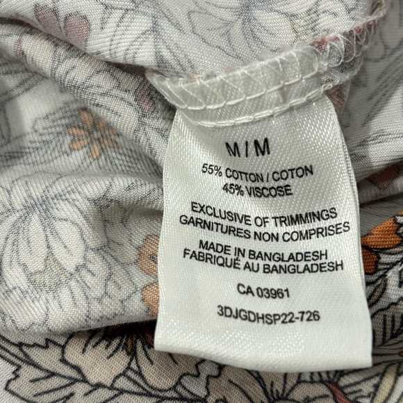 Denver Hayes Autum Floral Tie Waist Elastic Long Sleeves Size M Pockets Boho - Picture 12 of 15